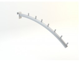 Front Faceout Bend, 10x30mm interlaced, 7-Pin, Ø25mm, 30cm, Chrome